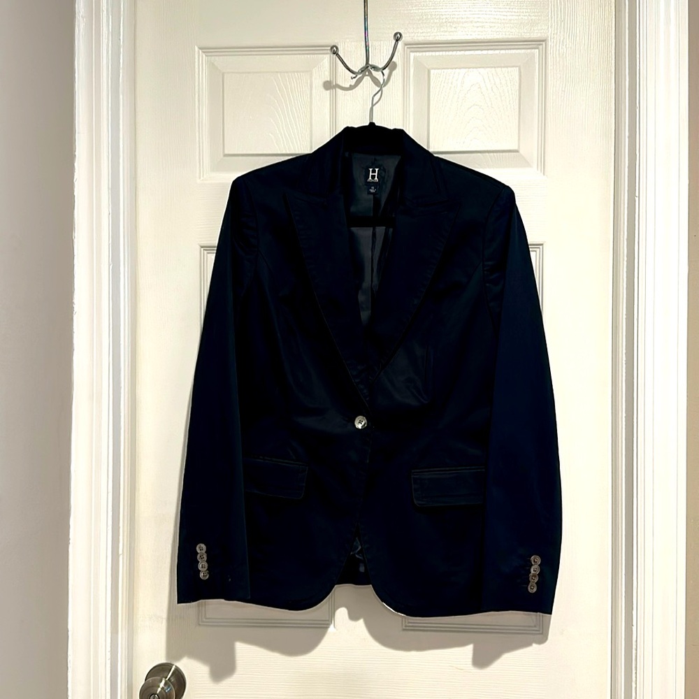 Tommy Hilfiger Navy Blue Blazer Size 10 Tailored Lined Jacket